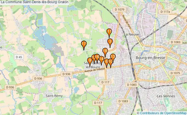 plan La Commune Saint-Denis-lès-Bourg Associations La Commune Saint-Denis-lès-Bourg : 18 associations