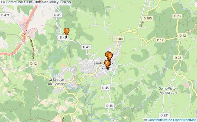 plan La Commune Saint-Didier-en-Velay Associations La Commune Saint-Didier-en-Velay : 6 associations