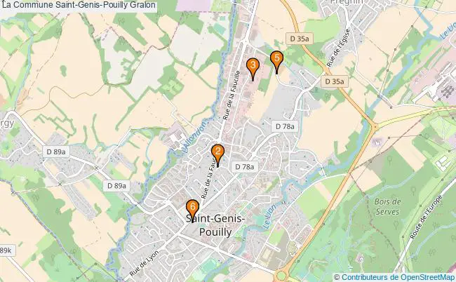 plan La Commune Saint-Genis-Pouilly Associations La Commune Saint-Genis-Pouilly : 6 associations