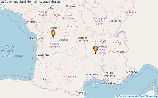 plan La Commune Saint-Germain-Laprade Associations La Commune Saint-Germain-Laprade : 4 associations