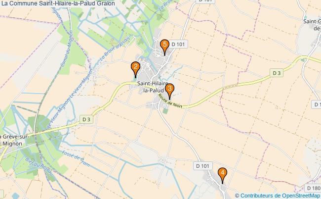 plan La Commune Saint-Hilaire-la-Palud Associations La Commune Saint-Hilaire-la-Palud : 4 associations