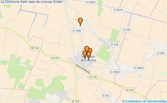 plan La Commune Saint-Jean-de-Liversay Associations La Commune Saint-Jean-de-Liversay : 7 associations