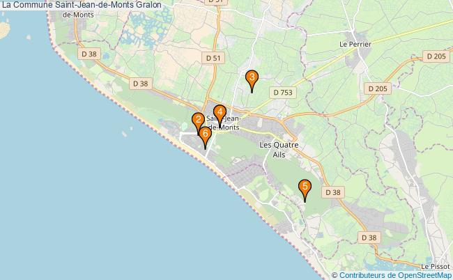 plan La Commune Saint-Jean-de-Monts Associations La Commune Saint-Jean-de-Monts : 8 associations
