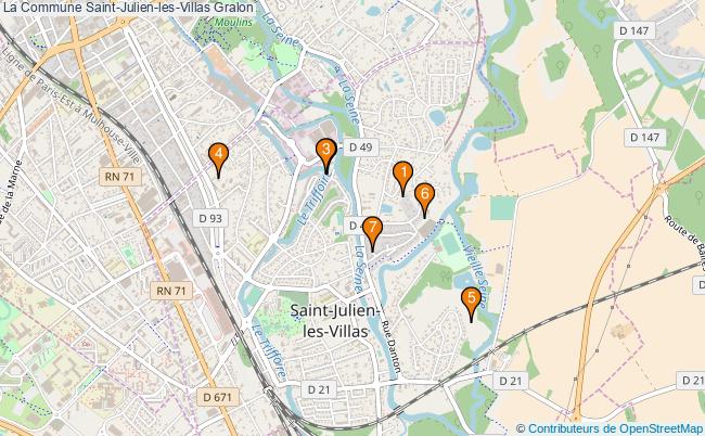 plan La Commune Saint-Julien-les-Villas Associations La Commune Saint-Julien-les-Villas : 7 associations