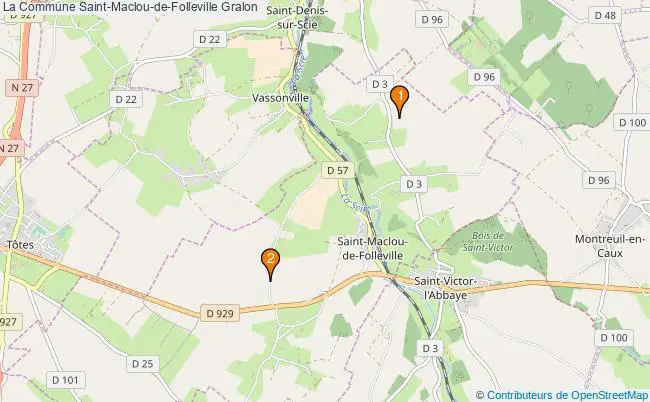 plan La Commune Saint-Maclou-de-Folleville Associations La Commune Saint-Maclou-de-Folleville : 2 associations