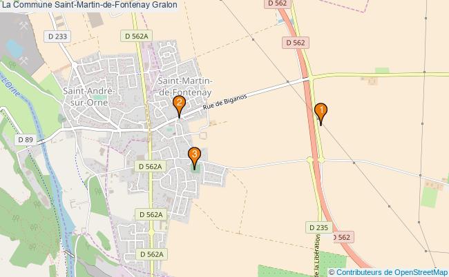 plan La Commune Saint-Martin-de-Fontenay Associations La Commune Saint-Martin-de-Fontenay : 3 associations
