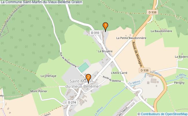plan La Commune Saint-Martin-du-Vieux-Bellême Associations La Commune Saint-Martin-du-Vieux-Bellême : 2 associations