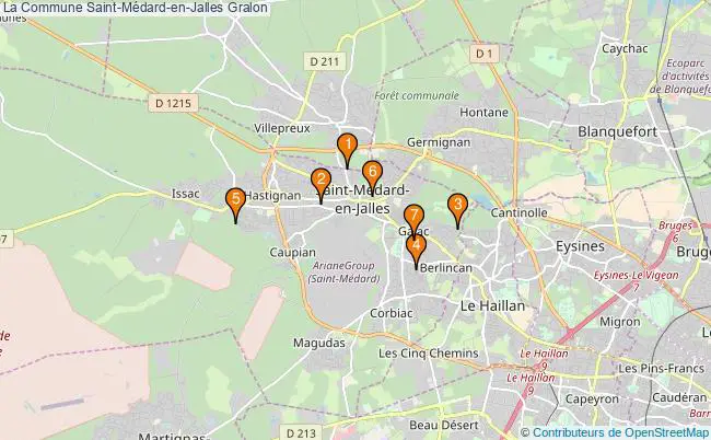 plan La Commune Saint-Médard-en-Jalles Associations La Commune Saint-Médard-en-Jalles : 11 associations