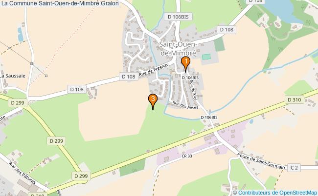 plan La Commune Saint-Ouen-de-Mimbré Associations La Commune Saint-Ouen-de-Mimbré : 3 associations