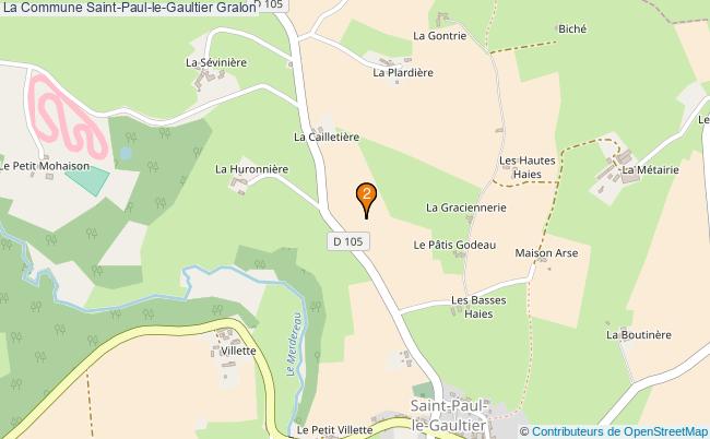 plan La Commune Saint-Paul-le-Gaultier Associations La Commune Saint-Paul-le-Gaultier : 2 associations