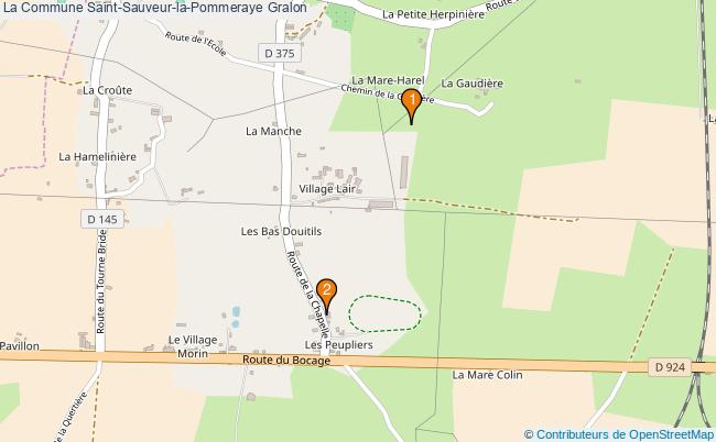 plan La Commune Saint-Sauveur-la-Pommeraye Associations La Commune Saint-Sauveur-la-Pommeraye : 2 associations