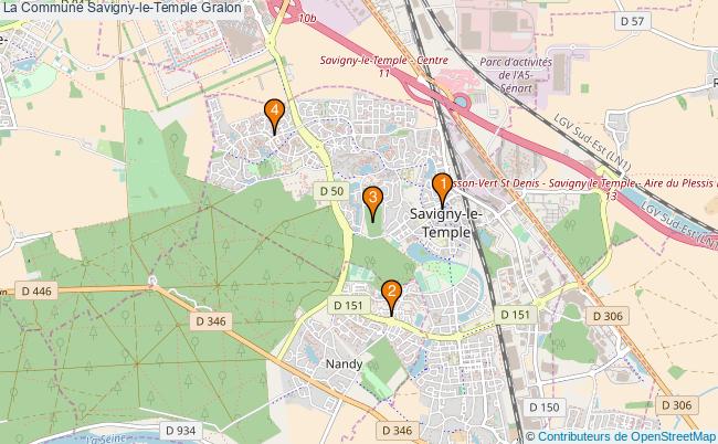plan La Commune Savigny-le-Temple Associations La Commune Savigny-le-Temple : 5 associations