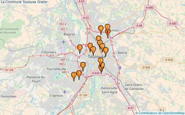 plan La Commune Toulouse Associations La Commune Toulouse : 20 associations