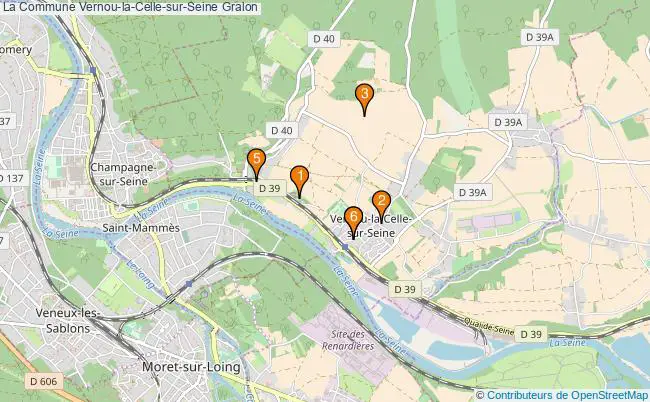 plan La Commune Vernou-la-Celle-sur-Seine Associations La Commune Vernou-la-Celle-sur-Seine : 6 associations
