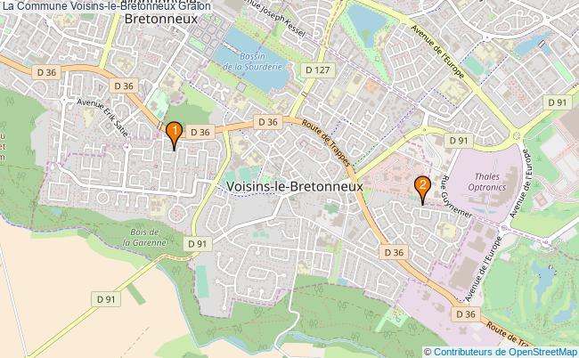 plan La Commune Voisins-le-Bretonneux Associations La Commune Voisins-le-Bretonneux : 4 associations