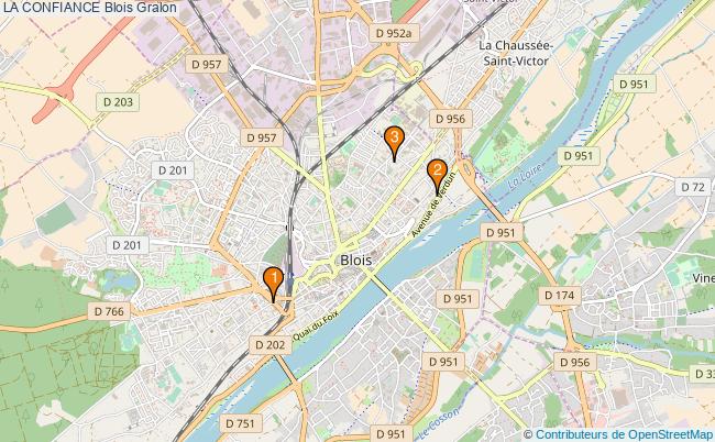 plan LA CONFIANCE Blois Associations LA CONFIANCE Blois : 3 associations
