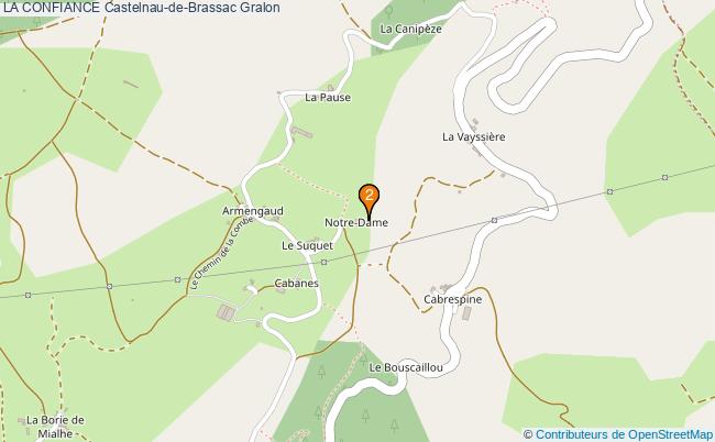 plan LA CONFIANCE Castelnau-de-Brassac Associations LA CONFIANCE Castelnau-de-Brassac : 2 associations
