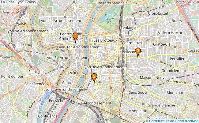 plan La Crise Lyon Associations La Crise Lyon : 3 associations