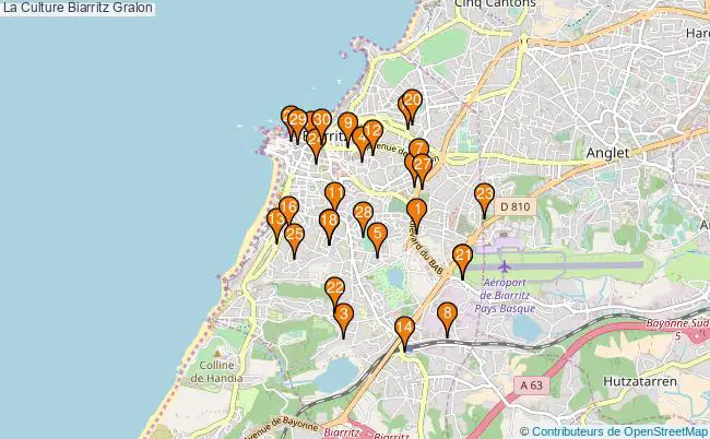 plan La Culture Biarritz Associations La Culture Biarritz : 47 associations
