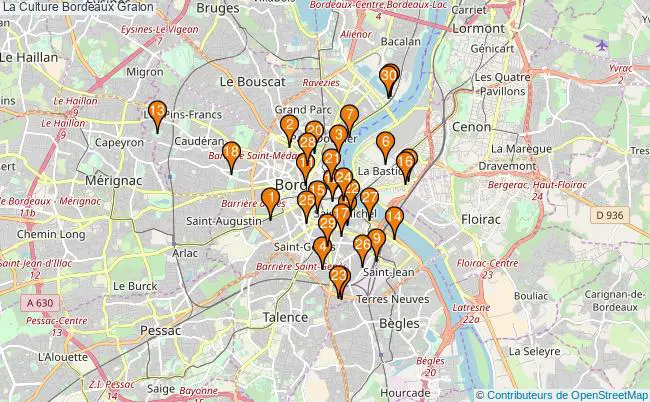 plan La Culture Bordeaux Associations La Culture Bordeaux : 679 associations