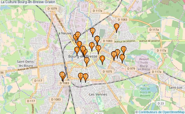 plan La Culture Bourg-en-Bresse Associations La Culture Bourg-en-Bresse : 61 associations