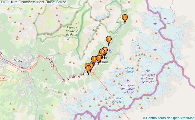 plan La Culture Chamonix-Mont-Blanc Associations La Culture Chamonix-Mont-Blanc : 11 associations