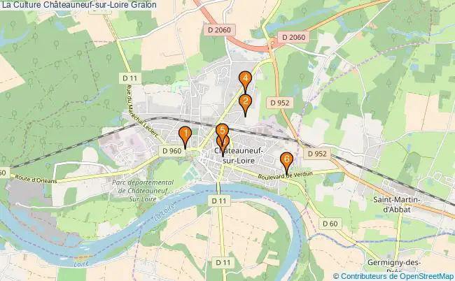 plan La Culture Châteauneuf-sur-Loire Associations La Culture Châteauneuf-sur-Loire : 5 associations