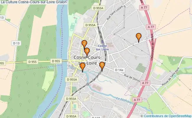 plan La Culture Cosne-Cours-sur-Loire Associations La Culture Cosne-Cours-sur-Loire : 6 associations