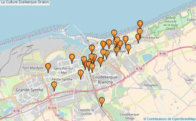 plan La Culture Dunkerque Associations La Culture Dunkerque : 87 associations