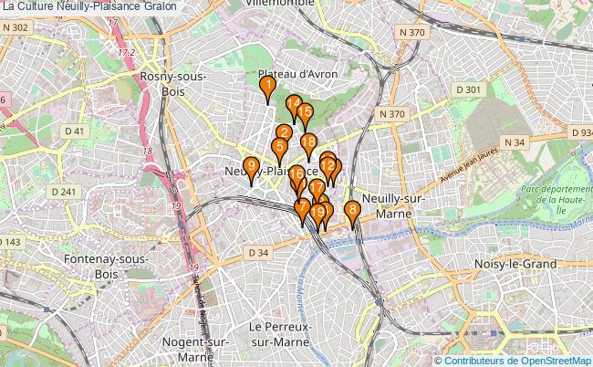 plan La Culture Neuilly-Plaisance Associations La Culture Neuilly-Plaisance : 19 associations