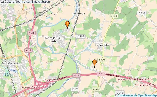 plan La Culture Neuville-sur-Sarthe Associations La Culture Neuville-sur-Sarthe : 2 associations