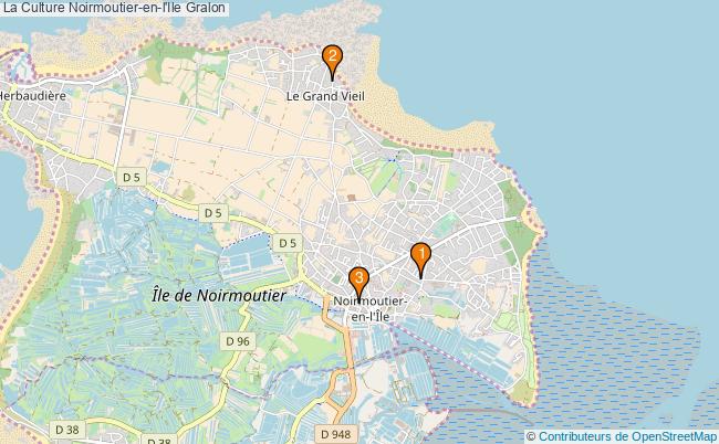plan La Culture Noirmoutier-en-l'Ile Associations La Culture Noirmoutier-en-l'Ile : 3 associations