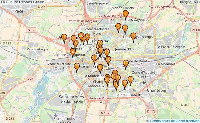 plan La Culture Rennes Associations La Culture Rennes : 515 associations