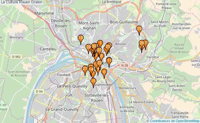 plan La Culture Rouen Associations La Culture Rouen : 236 associations