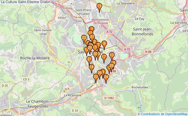 plan La Culture Saint-Etienne Associations La Culture Saint-Etienne : 251 associations