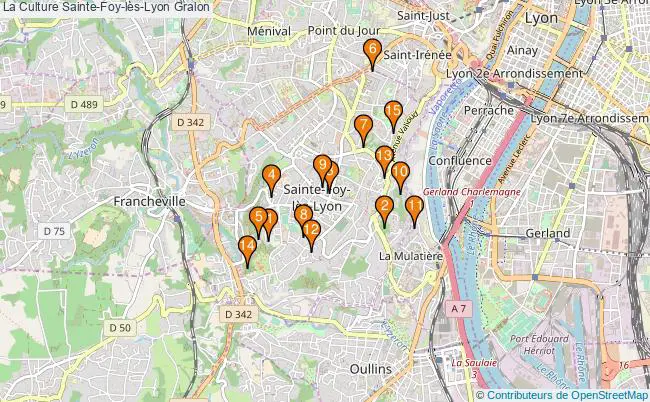 plan La Culture Sainte-Foy-lès-Lyon Associations La Culture Sainte-Foy-lès-Lyon : 19 associations