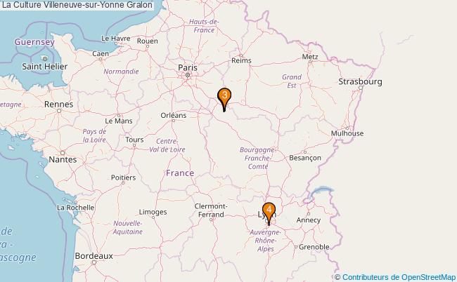 plan La Culture Villeneuve-sur-Yonne Associations La Culture Villeneuve-sur-Yonne : 5 associations