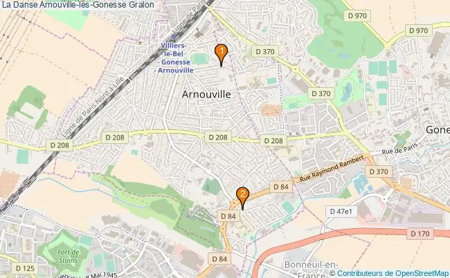 plan La Danse Arnouville-lès-Gonesse Associations La Danse Arnouville-lès-Gonesse : 3 associations