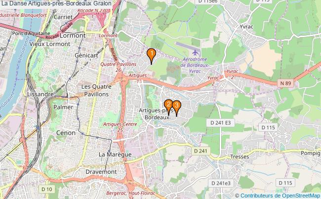 plan La Danse Artigues-près-Bordeaux Associations La Danse Artigues-près-Bordeaux : 4 associations