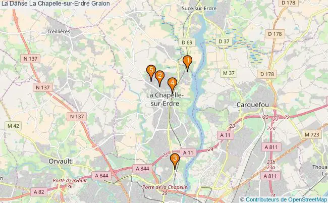 plan La Danse La Chapelle-sur-Erdre Associations La Danse La Chapelle-sur-Erdre : 5 associations