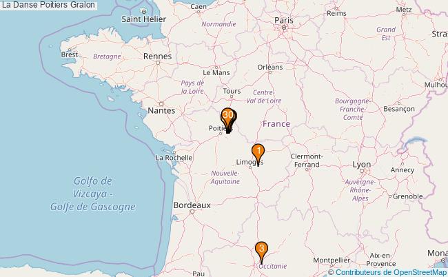 plan La Danse Poitiers Associations La Danse Poitiers : 41 associations