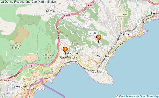plan La Danse Roquebrune-Cap-Martin Associations La Danse Roquebrune-Cap-Martin : 2 associations