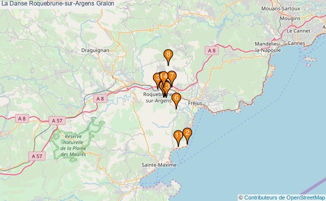 plan La Danse Roquebrune-sur-Argens Associations La Danse Roquebrune-sur-Argens : 15 associations