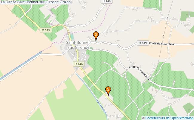 plan La Danse Saint-Bonnet-sur-Gironde Associations La Danse Saint-Bonnet-sur-Gironde : 3 associations