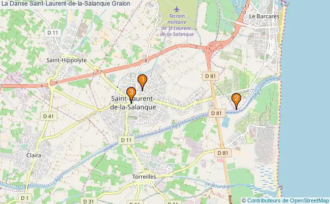 plan La Danse Saint-Laurent-de-la-Salanque Associations La Danse Saint-Laurent-de-la-Salanque : 3 associations