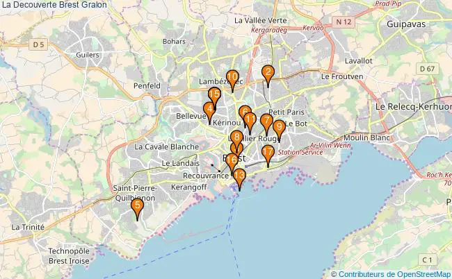 plan La Decouverte Brest Associations La Decouverte Brest : 21 associations