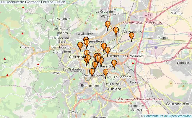 plan La Decouverte Clermont-Ferrand Associations La Decouverte Clermont-Ferrand : 18 associations
