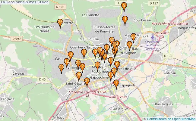 plan La Decouverte Nîmes Associations La Decouverte Nîmes : 37 associations