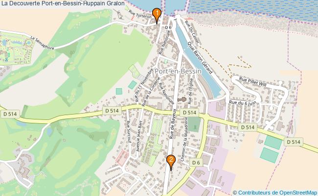 plan La Decouverte Port-en-Bessin-Huppain Associations La Decouverte Port-en-Bessin-Huppain : 2 associations