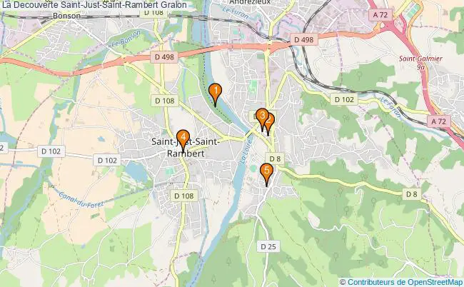 plan La Decouverte Saint-Just-Saint-Rambert Associations La Decouverte Saint-Just-Saint-Rambert : 6 associations
